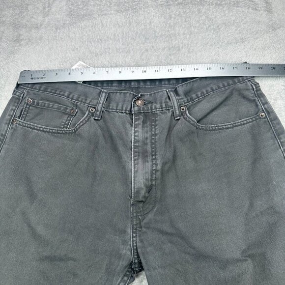 Levi's 505 Jeans Mens 36x28 Dark Gray Charcoal Straight Leg Regular Fit Denim - Picture 9 of 15